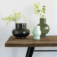 Urban Nature Culture Mineral Grey Recycled Glass Tummy C Vase